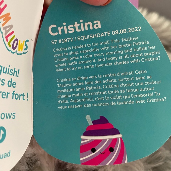 NWT 7” Cristina the Slushie Squishmallow - Picture 4 of 4